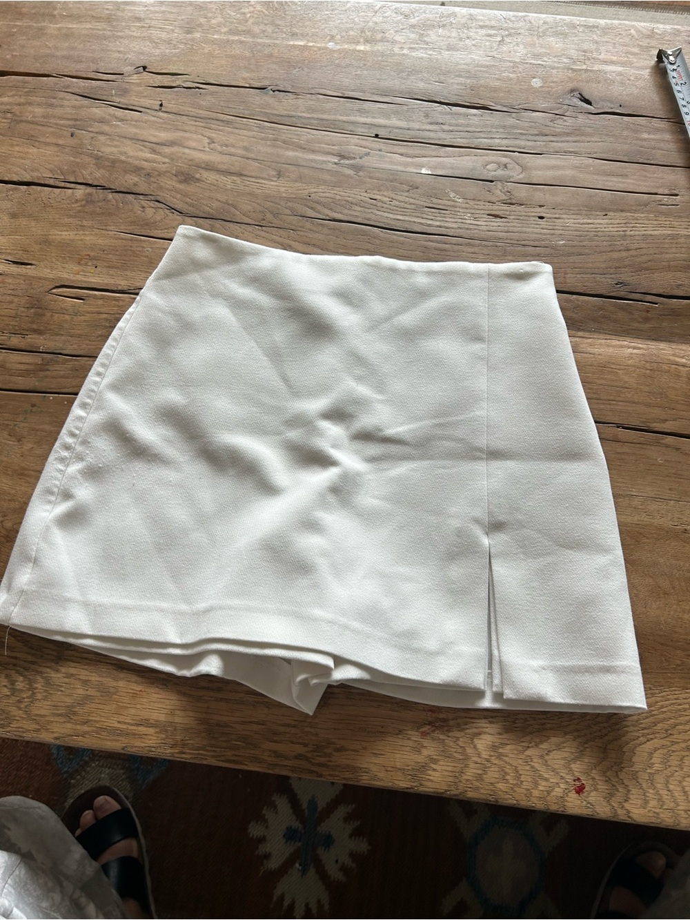 ZARA White Women's Wrap Mini Shorts Skort SKIRT m - Picture 8 of 9
